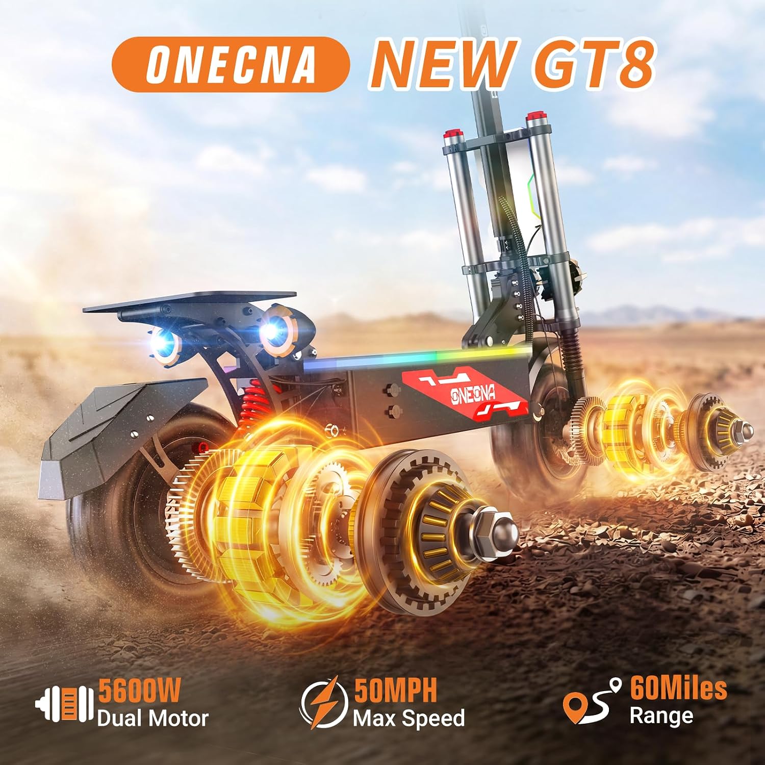 ONECNA GT8PRO Adult Electric S - đánh giá và giá 60V 5600W Dual Motor Electric Scooter